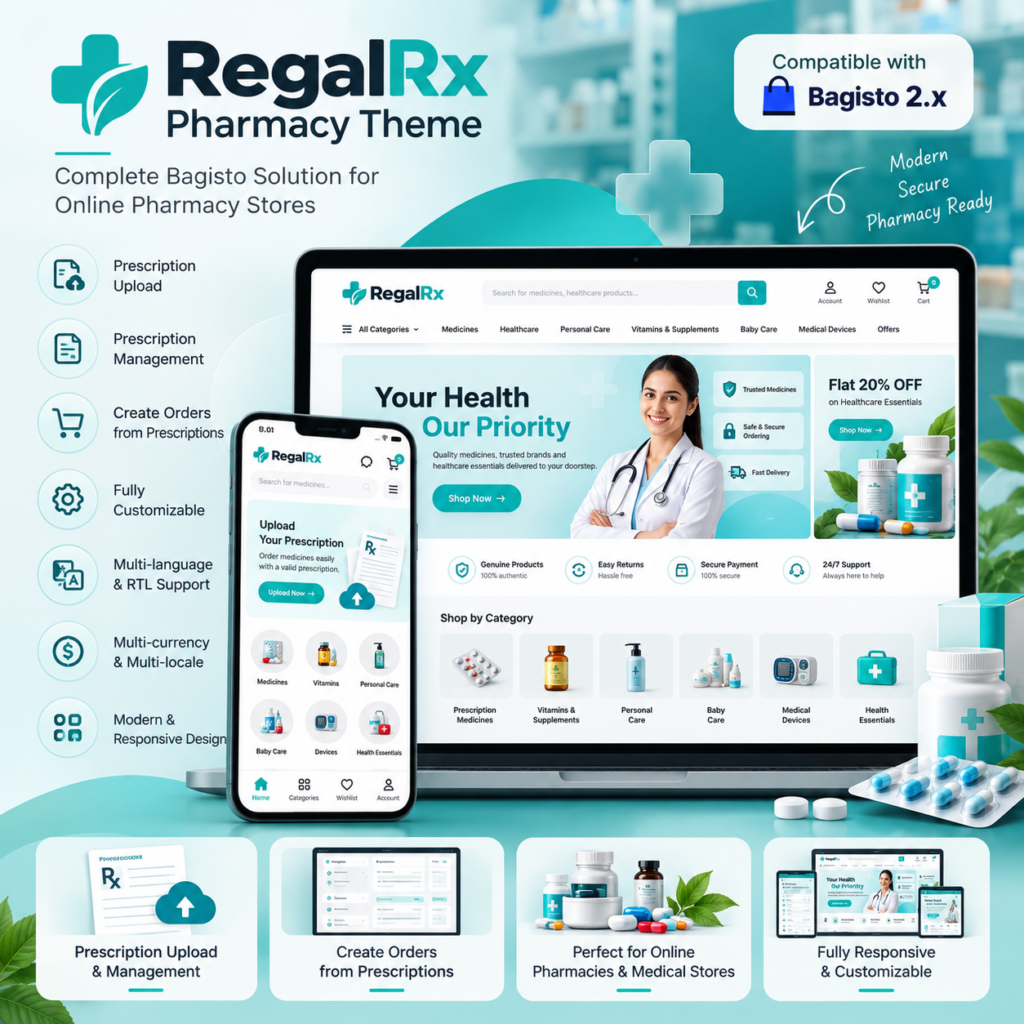 Bagisto Pharmacy Store theme