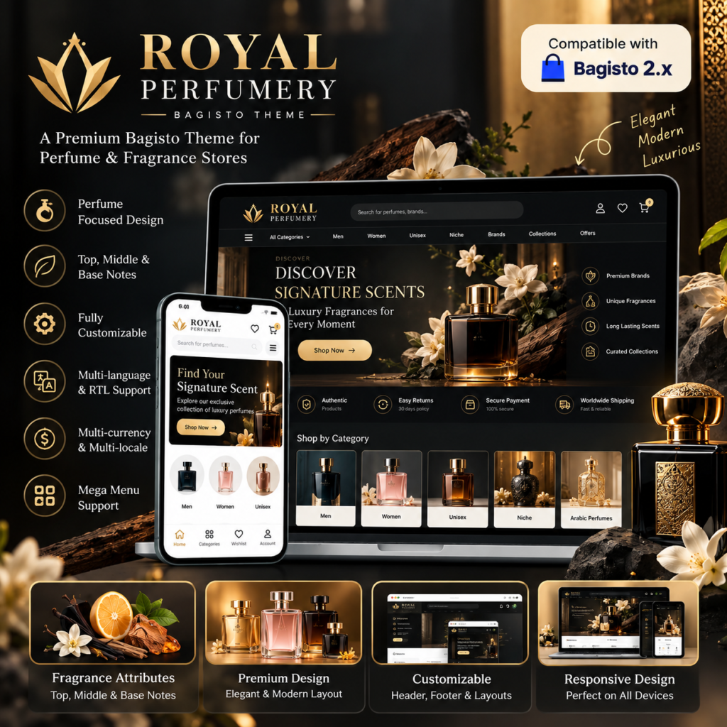 Royal Perfumery Theme Bagisto2